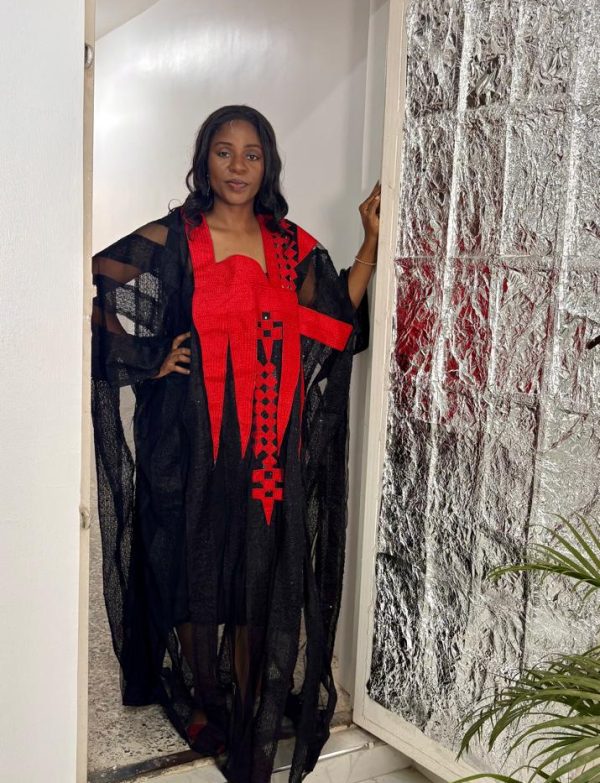 BEL kaftan. Black embroidered lace