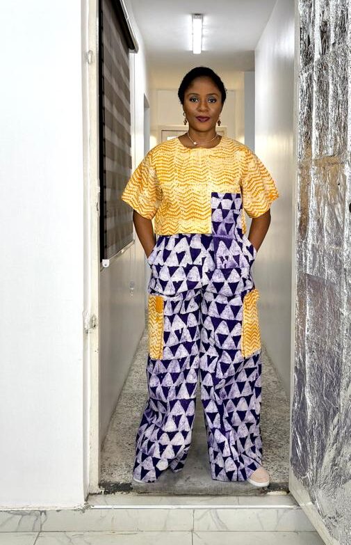 M&M 2-Piece Crop Combat - Yellow and Purple