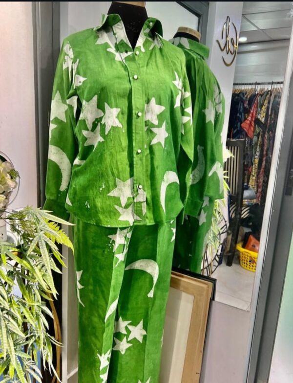 Custom Adire 2piece - Green