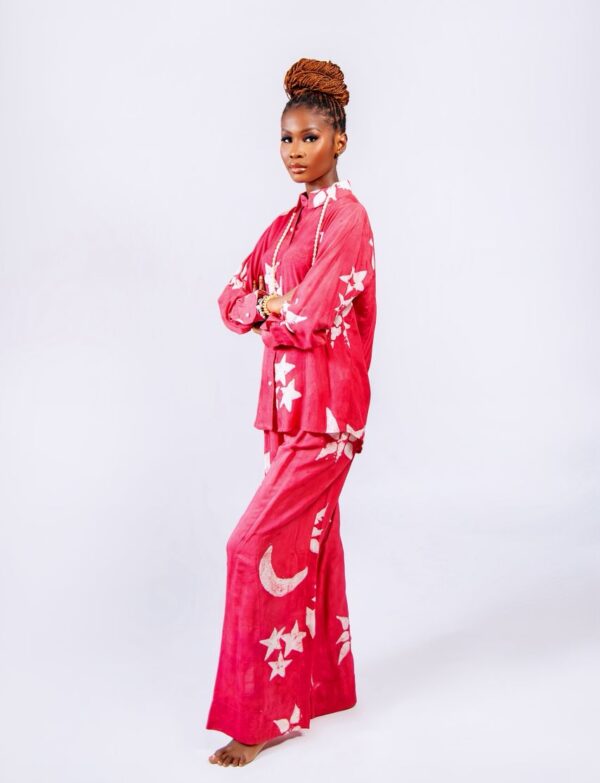 Custom Adire 2piece - Pink